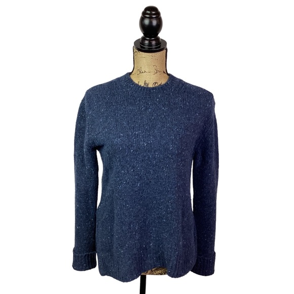 Vince Sweaters - VINCE Speckled Wool Alpaca Blend Crew Sweater Blue Women Small